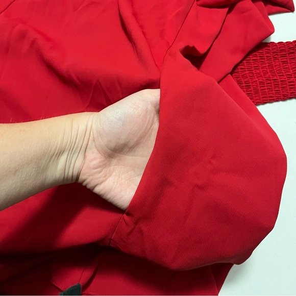 Amanda Uprichard Scarlett Red Noemi Mini Smocked Dress Small I2 - Picture 6 of 9